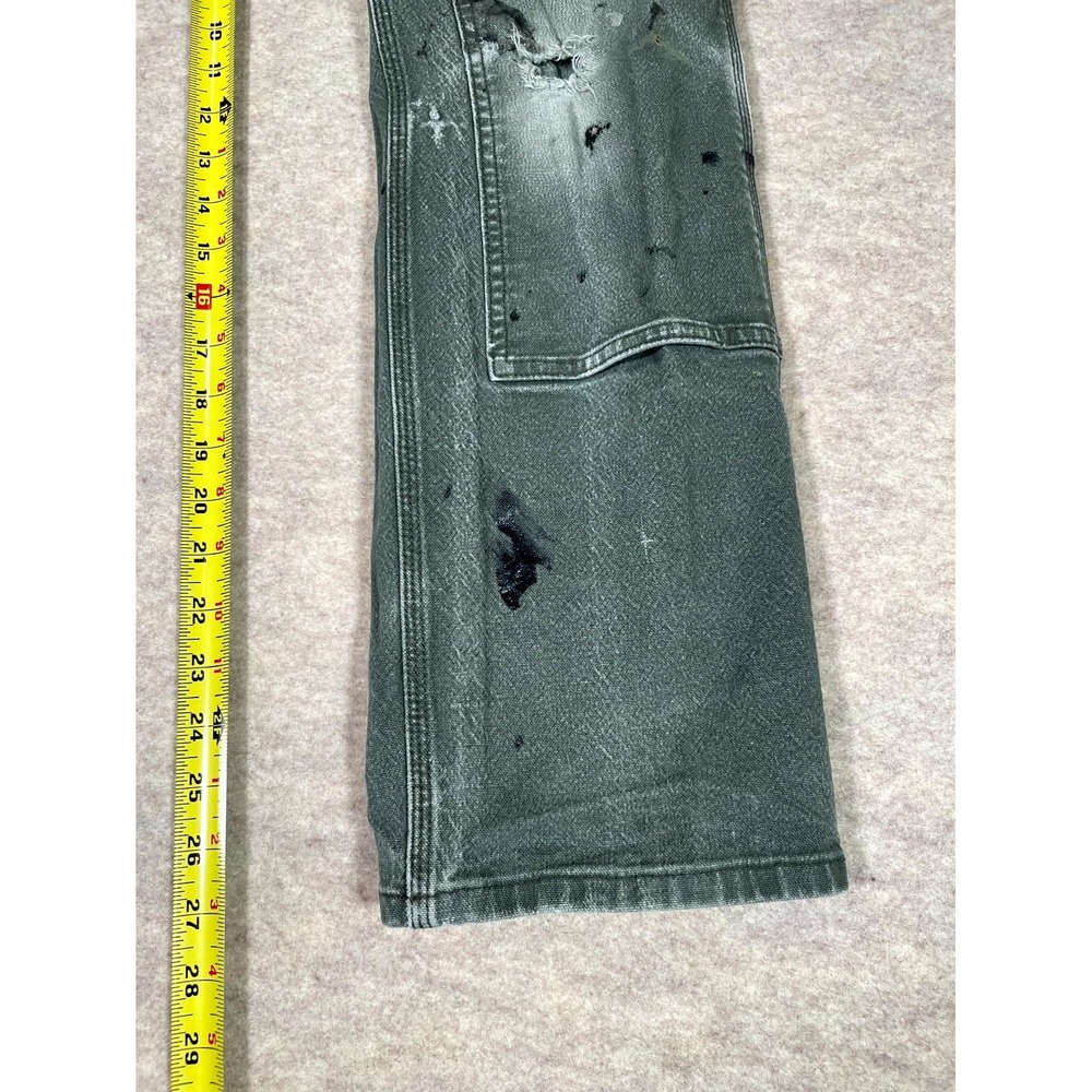Carhartt Relaxed Fit Carpenter Pants Mens 30x30 Gray Straight Leg Distressed - Picture 15 of 16